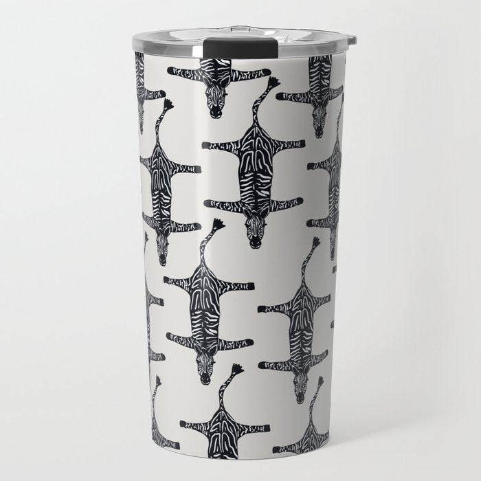 Abstract modern minimalistic zebras pattern  Travel Mug Gallery Image 1