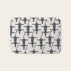 Abstract modern minimalistic zebras pattern  Bath Mat Gallery Image 1