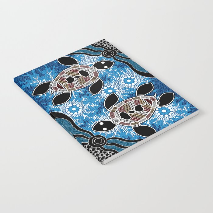 Authentic Aboriginal Art - Sea Turtles Notebook Gallery Image 1