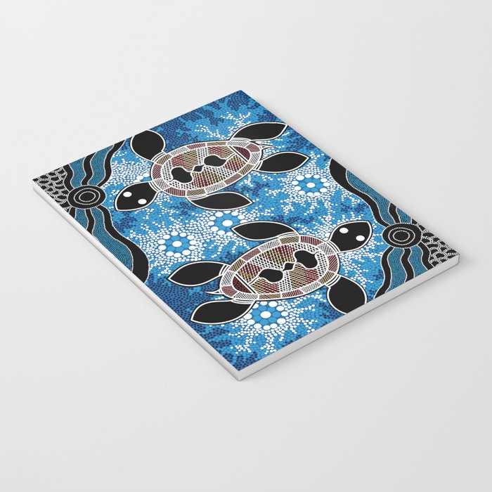 Authentic Aboriginal Art - Sea Turtles Notebook Gallery Image 3