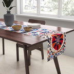 Kermina Nim Suzani  Antique Uzbekistan Embroidery Print Table Runner Gallery Image 2