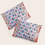 Kermina Nim Suzani  Antique Uzbekistan Embroidery Print Pillow Sham Gallery Image 3