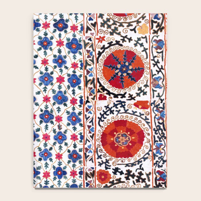 Kermina Nim Suzani  Antique Uzbekistan Embroidery Print Notebook Gallery Image 4