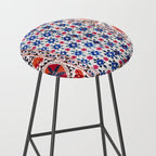 Kermina Nim Suzani  Antique Uzbekistan Embroidery Print Stool Gallery Image 2