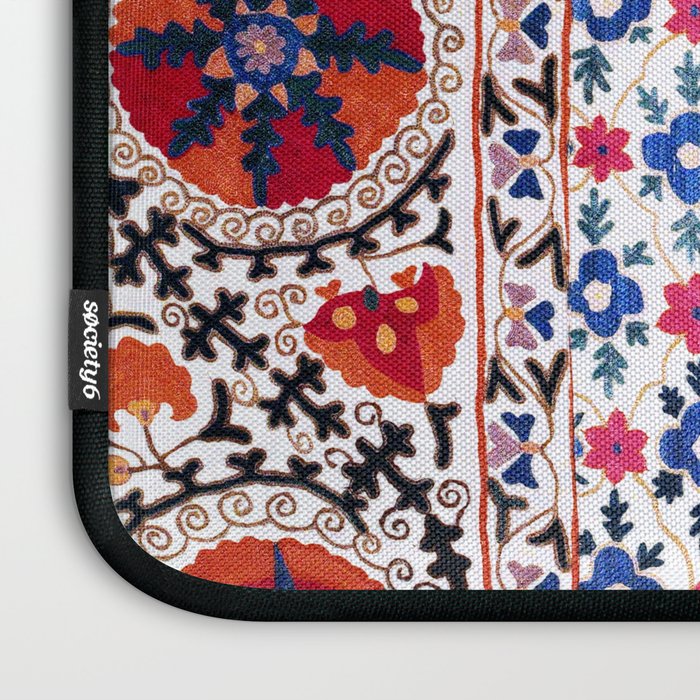 Kermina Nim Suzani  Antique Uzbekistan Embroidery Print Laptop Sleeve Gallery Image 3