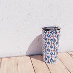 Kermina Nim Suzani  Antique Uzbekistan Embroidery Print Travel Mug Gallery Image 4