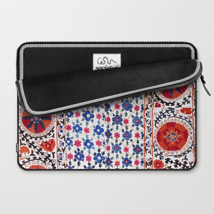 Kermina Nim Suzani  Antique Uzbekistan Embroidery Print Laptop Sleeve Gallery Image 2