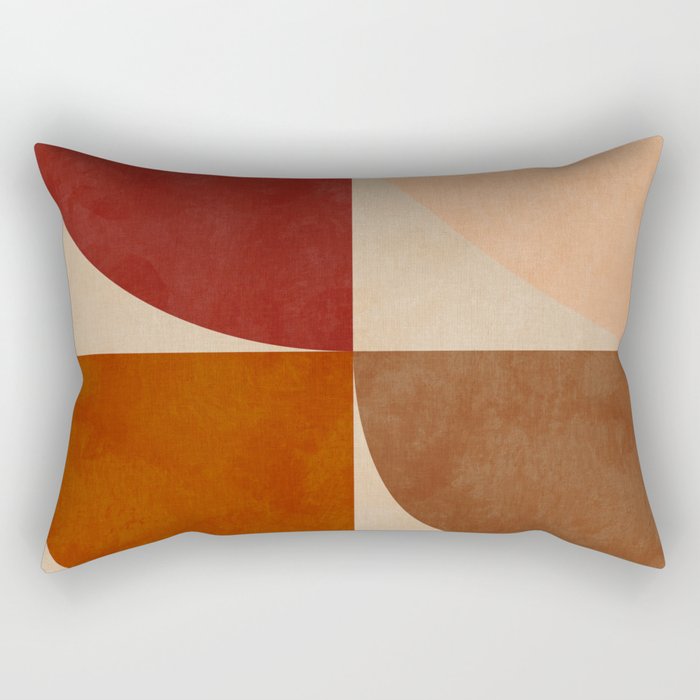 abstract retro shapes earthy 11 Rectangular Pillow Gallery Image 2