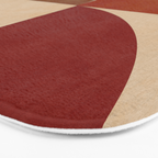 abstract retro shapes earthy 11 Bath Mat Gallery Image 3