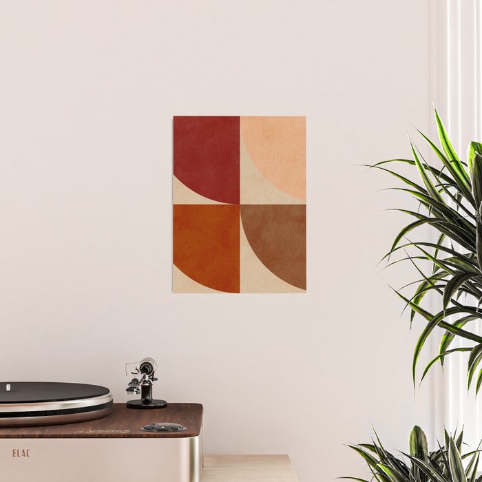 abstract retro shapes earthy 11 Poster Gallery Image 2