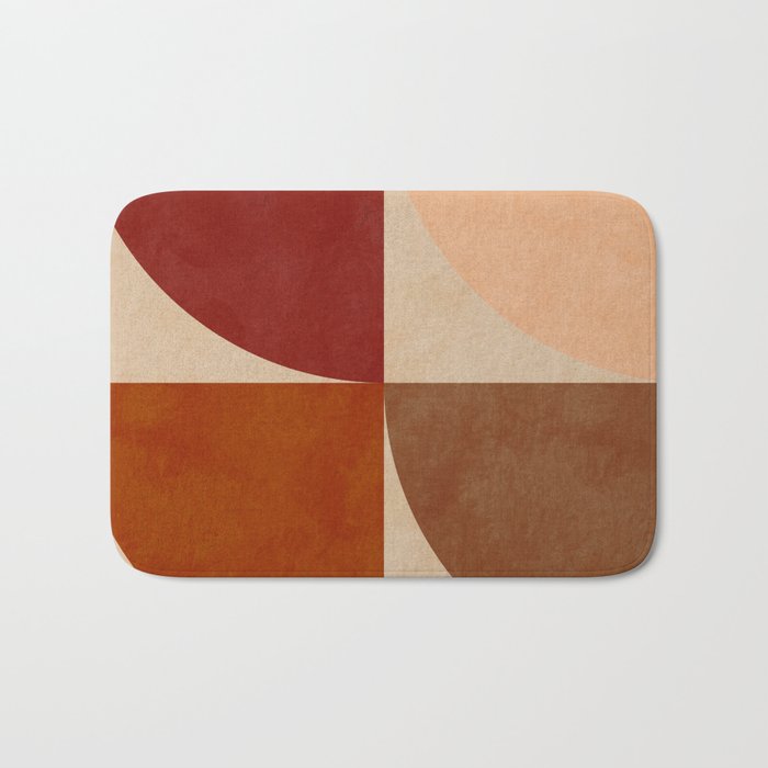 abstract retro shapes earthy 11 Bath Mat Gallery Image 1
