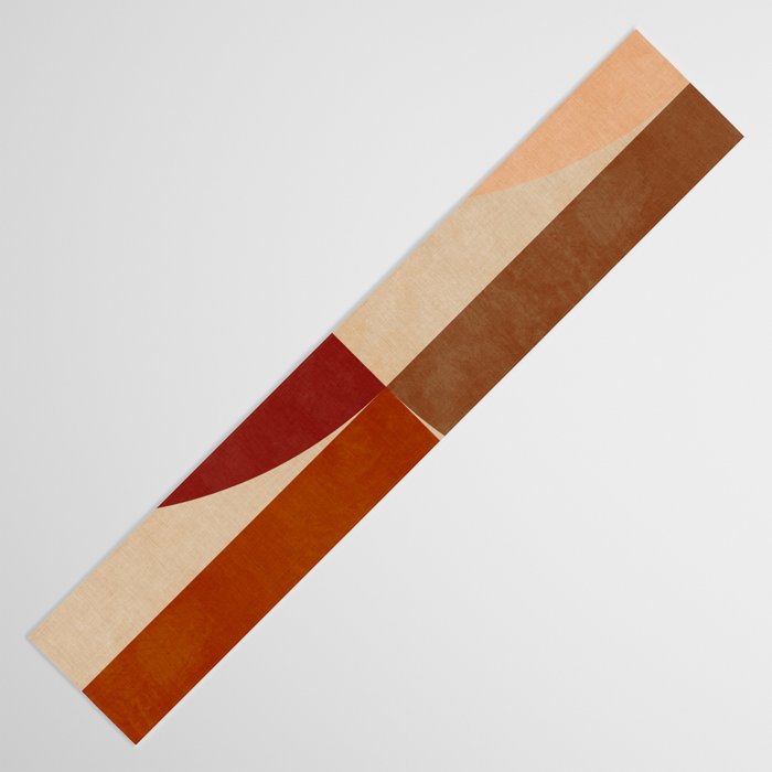 abstract retro shapes earthy 11 Table Runner Gallery Image 3