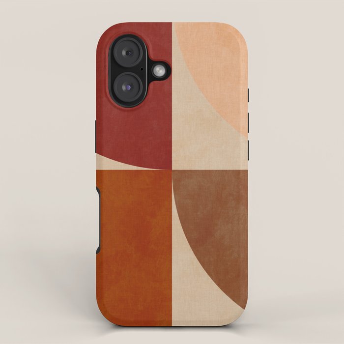 abstract retro shapes earthy 11 iPhone Case Gallery Image 1