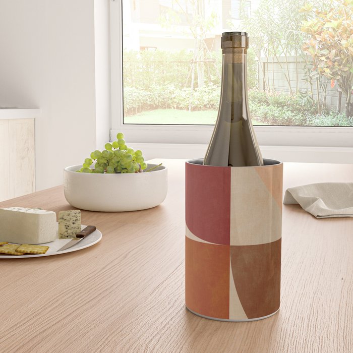 abstract retro shapes earthy 11 Wine Chiller Gallery Image 4