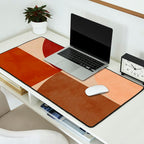 abstract retro shapes earthy 11 Desk Mat Gallery Image 2