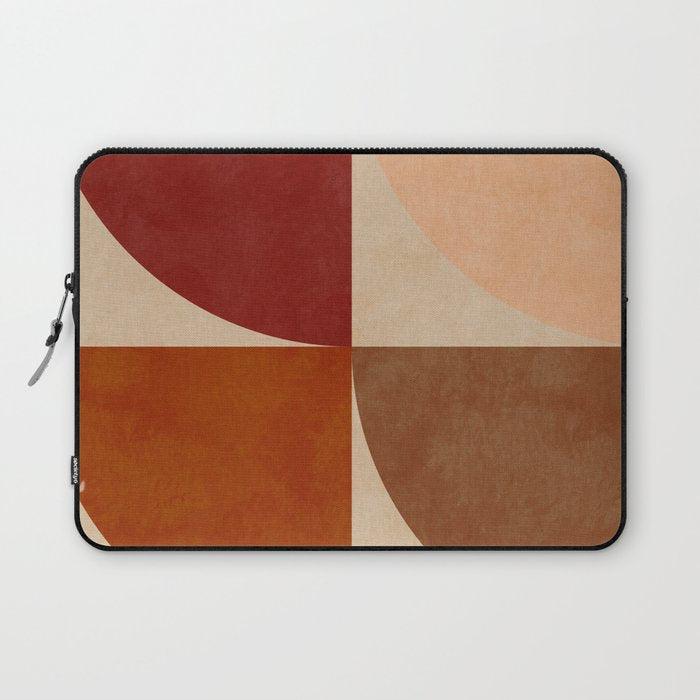 abstract retro shapes earthy 11 Laptop Sleeve Gallery Image 1