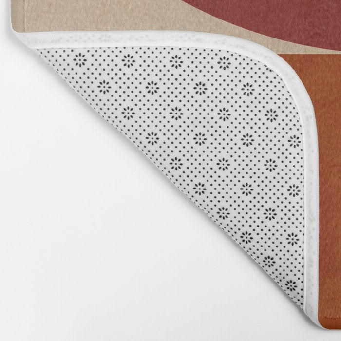 abstract retro shapes earthy 11 Bath Mat Gallery Image 2