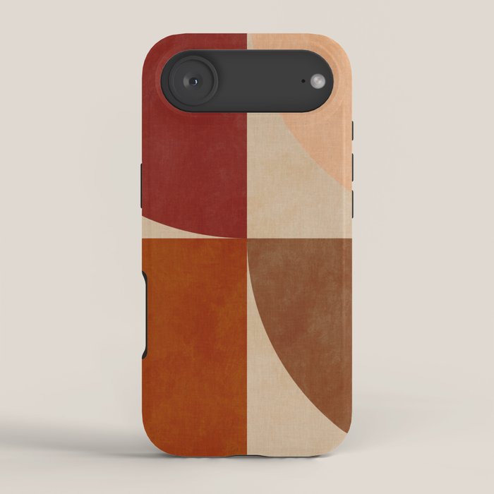 abstract retro shapes earthy 11 iPhone Case Gallery Image 2