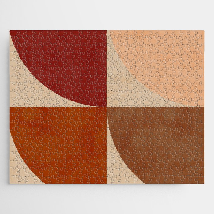 abstract retro shapes earthy 11 Jigsaw Puzzle Gallery Image 1