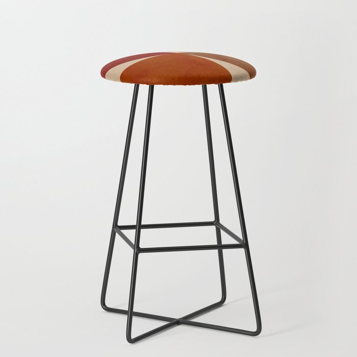 abstract retro shapes earthy 11 Stool Gallery Image 1