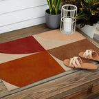 abstract retro shapes earthy 11 Outdoor Rug Gallery Image 2