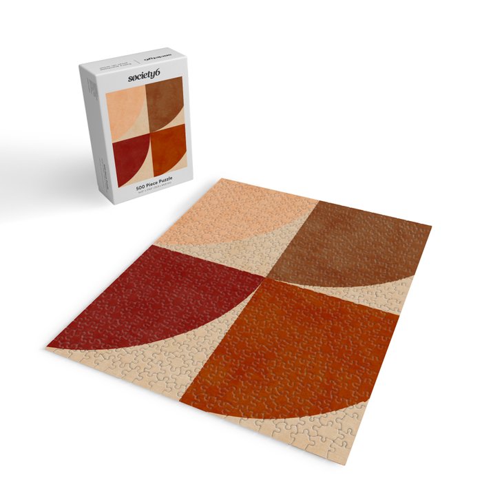 abstract retro shapes earthy 11 Jigsaw Puzzle Gallery Image 2