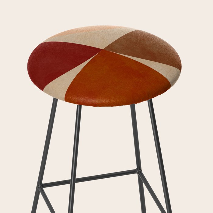 abstract retro shapes earthy 11 Stool Gallery Image 2