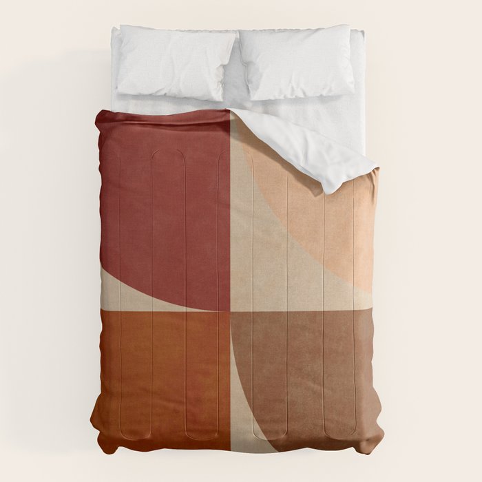 abstract retro shapes earthy 11 Comforter Gallery Image 6