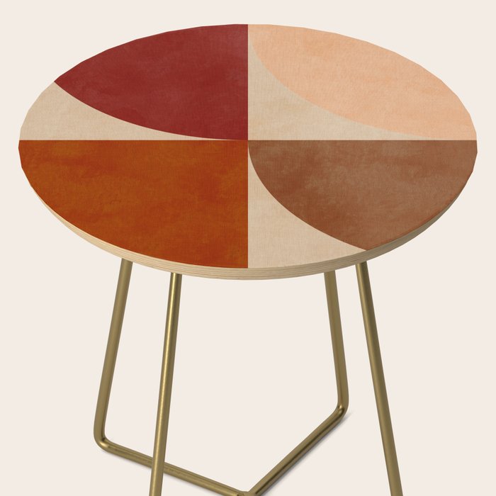 abstract retro shapes earthy 11 Side Table Gallery Image 2