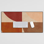 abstract retro shapes earthy 11 Desk Mat Gallery Image 1
