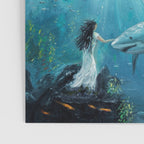 Surreal Ocean Dream 'Fairy Girl and the Shark' Poster Gallery Image 3