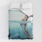 Surreal Ocean Dream 'Fairy Girl and the Shark' Comforter Gallery Image 6