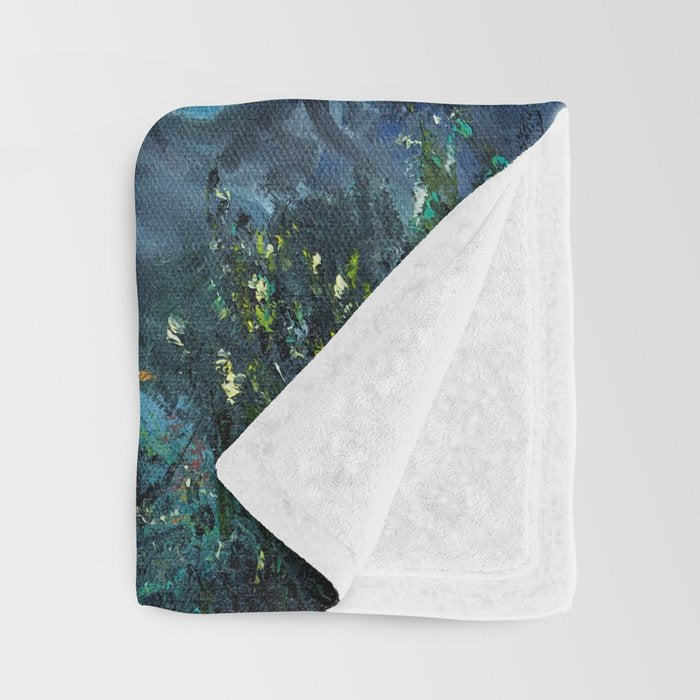 Surreal Ocean Dream 'Fairy Girl and the Shark' Throw Blanket Gallery Image 3