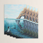 Surreal Ocean Dream 'Fairy Girl and the Shark' Wrapping Paper Gallery Image 3