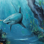 Surreal Ocean Dream 'Fairy Girl and the Shark' Coffee Mug Gallery Image 2