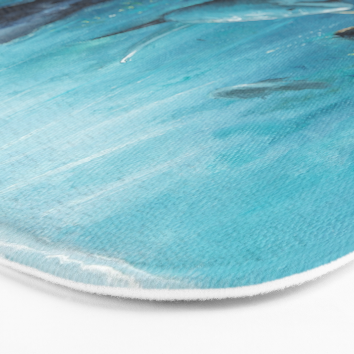 Surreal Ocean Dream 'Fairy Girl and the Shark' Bath Mat Gallery Image 3