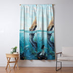 Surreal Ocean Dream 'Fairy Girl and the Shark' Window Curtain Gallery Image 5