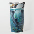 Surreal Ocean Dream 'Fairy Girl and the Shark' Travel Mug Gallery Image 2