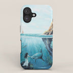 Surreal Ocean Dream 'Fairy Girl and the Shark' iPhone Case Gallery Image 1