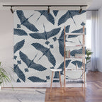 Abstract Japanese Herons Wall Mural Gallery Image 1