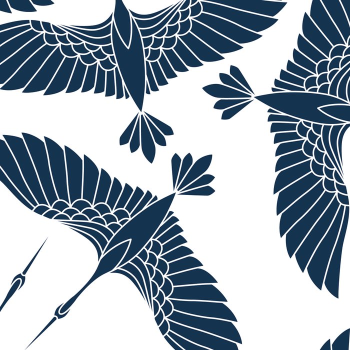 Abstract Japanese Herons Coffee Mug Gallery Image 2