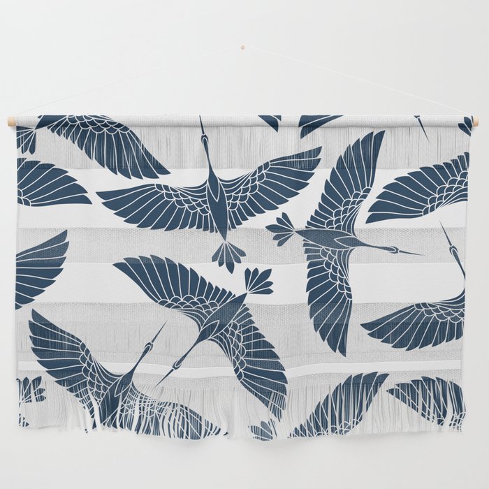Abstract Japanese Herons Wall Hanging Gallery Image 1