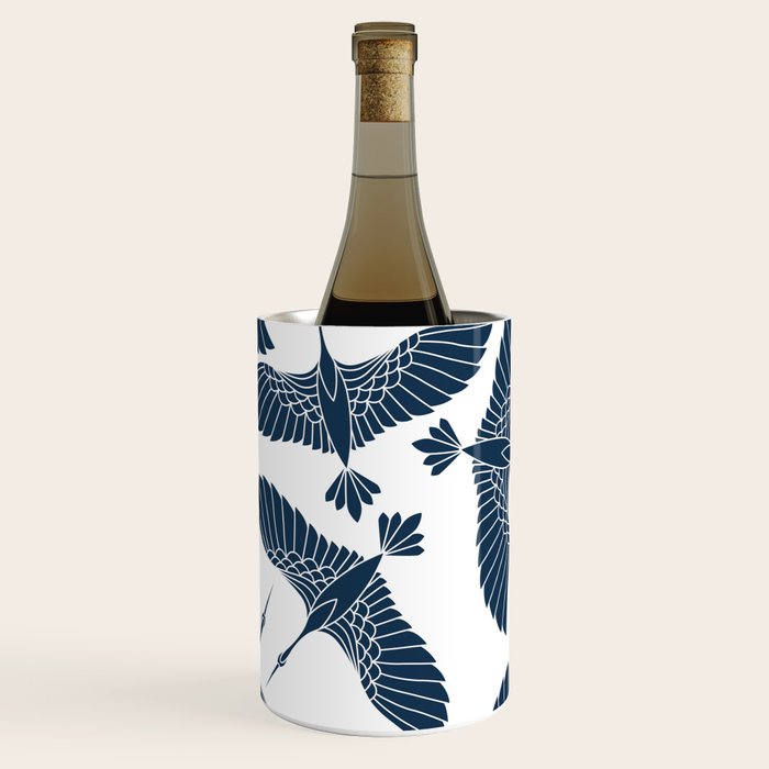 Abstract Japanese Herons Wine Chiller Gallery Image 1
