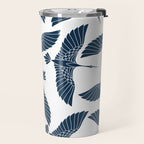 Abstract Japanese Herons Travel Mug Gallery Image 2