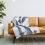 Abstract Japanese Herons Throw Blanket Gallery Image 1