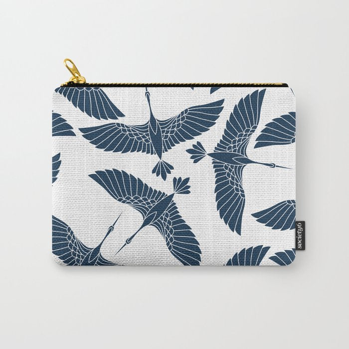 Abstract Japanese Herons Carry All Pouch Gallery Image 1
