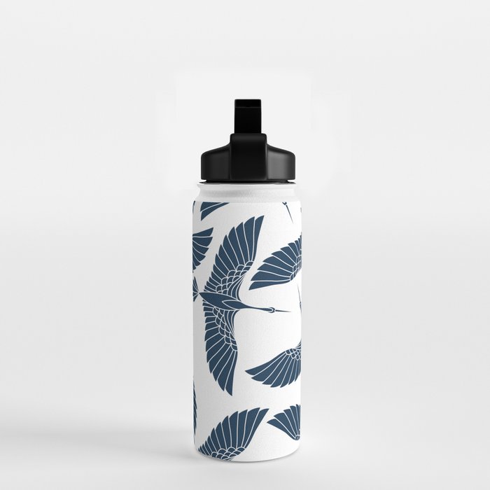 Abstract Japanese Herons Water Bottle Gallery Image 2
