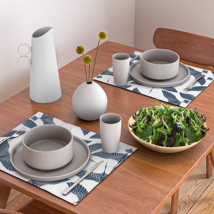 Abstract Japanese Herons Placemat Gallery Image 2
