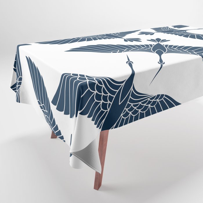 Abstract Japanese Herons Tablecloth Gallery Image 1