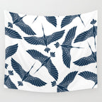Abstract Japanese Herons Wall Tapestry Gallery Image 4